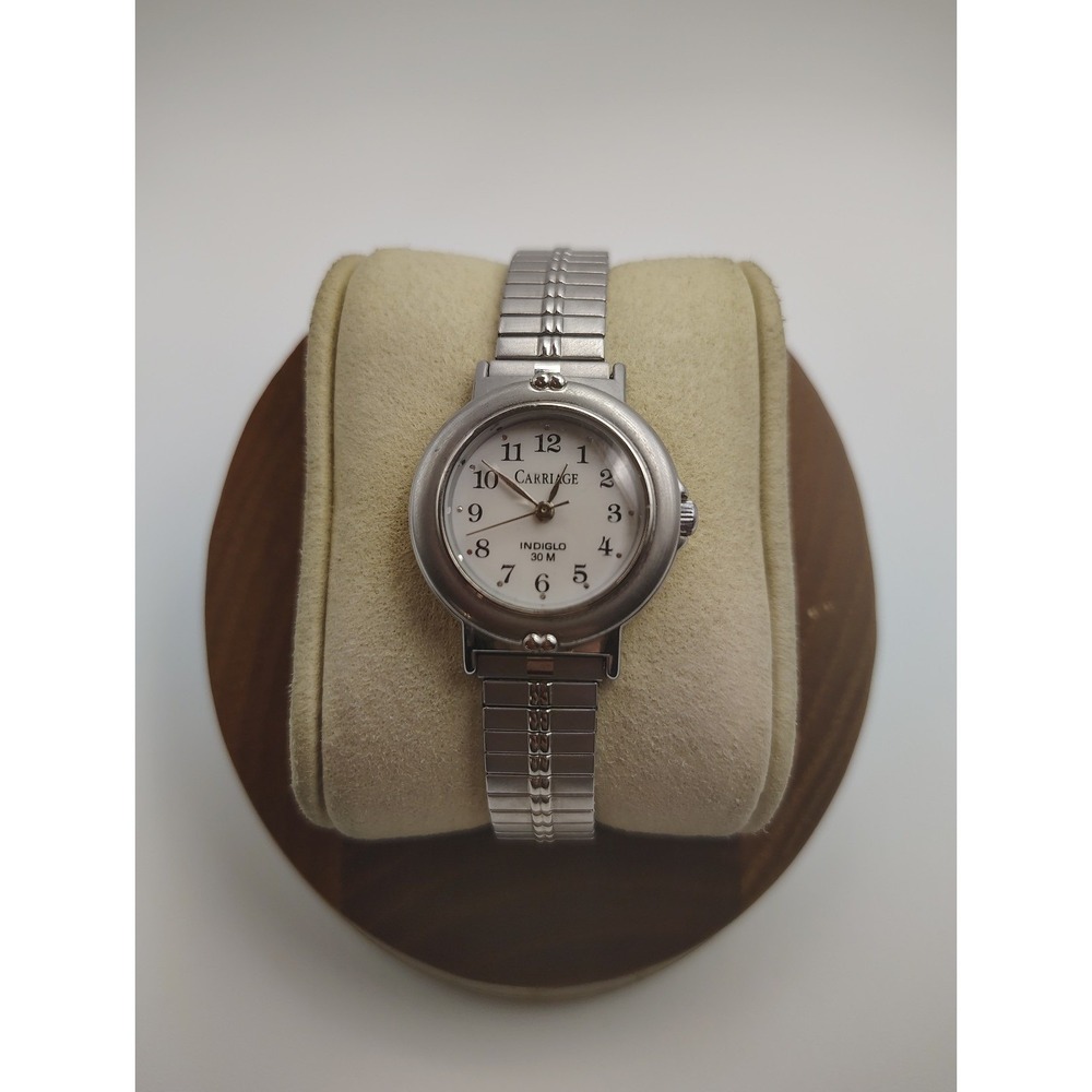 Vintage Carriage by Timex INDIGLO‎ Women's Quartz Watch Stainless Steel
